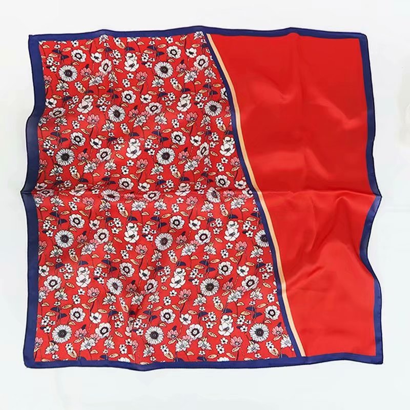 Khăn Choàng Lụa In Hình Vuông 70CM (27.5*27.5 Inches) WJ1026-74