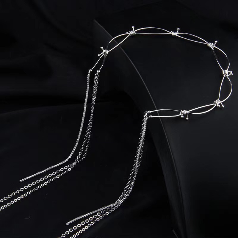 Băng Đô Dây Tua Rua Kim Loại Đính Đá Phong Cách Hàn Quốc Thời Trang Cho Nữ