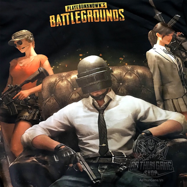 Áo khoác Game, áo khoác PUBG Free Fire Online, Màu đen in full 2 mặt trước sau cực Cool, Xả Kho Giá Rẻ