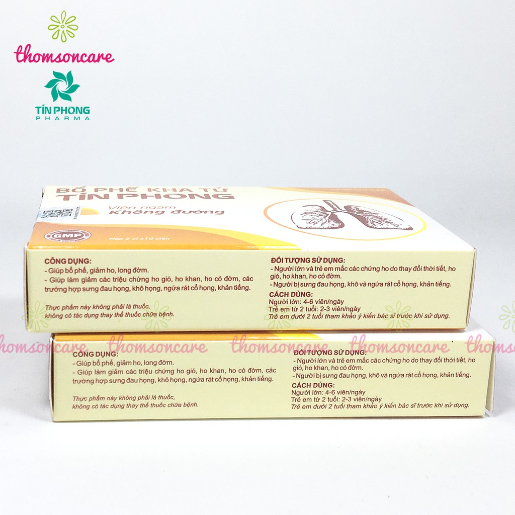 Bổ phế kha tử Tín phong - Bổ phế không đường - Hỗ trợ giảm ho dạng viên ngậm