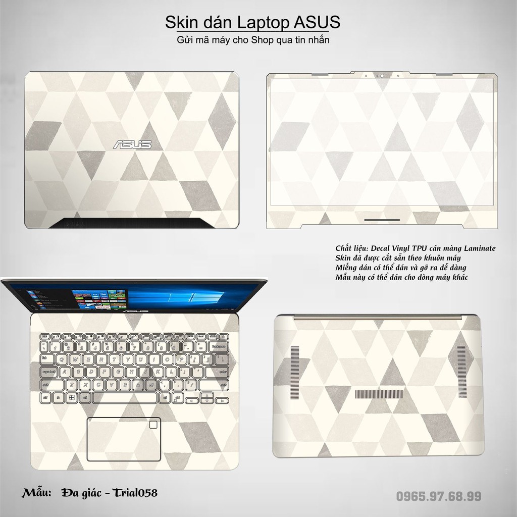 Skin dán Laptop Asus in hình Đa giác _nhiều mẫu 10 (inbox mã máy cho Shop)