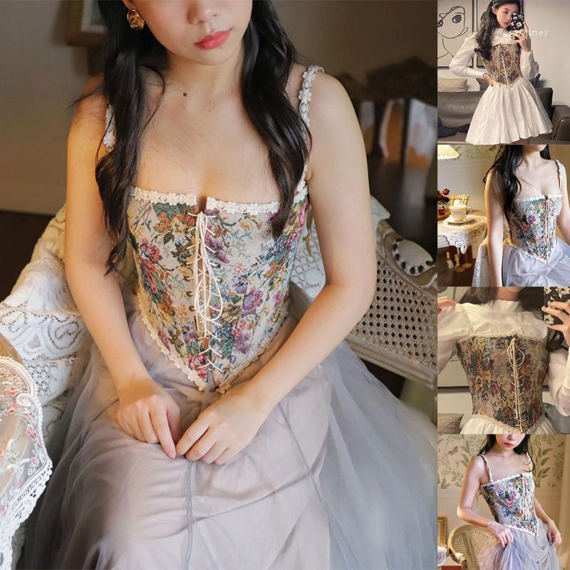 Áo Lửng Hai Dây In Họa Tiết Quyến Rũ Dành Cho Nữ