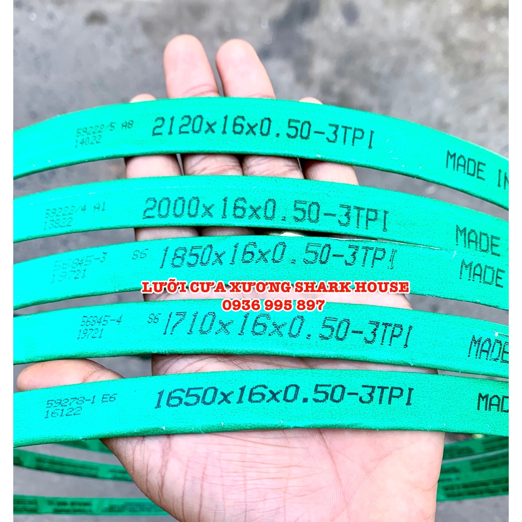 Lưỡi cưa xương thịt, giò heo, xương bò loại 1650mm hàng Anh Quốc năng suất gấp 2 đến 3 lần