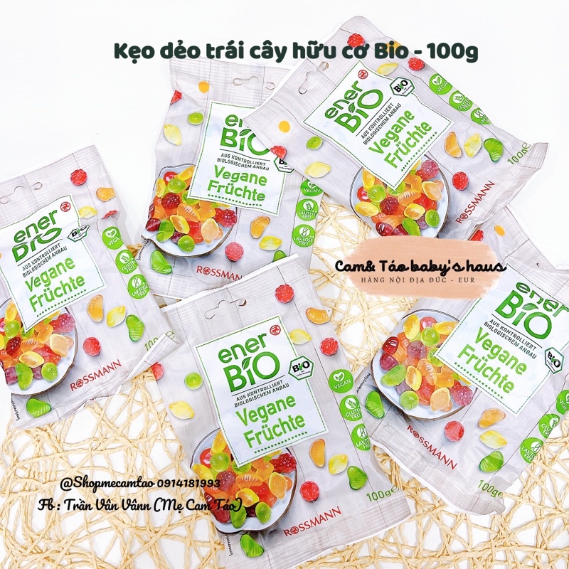 (Date: 7,8/ 2024) Kẻo dẻo trái cây hữu cơ Bio cho bé - Kẹo chipchip hữu cơ nội địa Đức