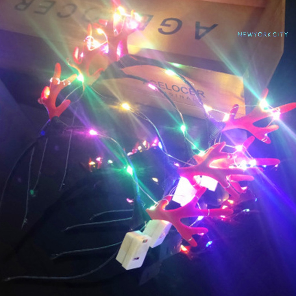 Băng Đô Sừng Hươu Có Đèn LED Phát Sáng Cho Giáng Sinh