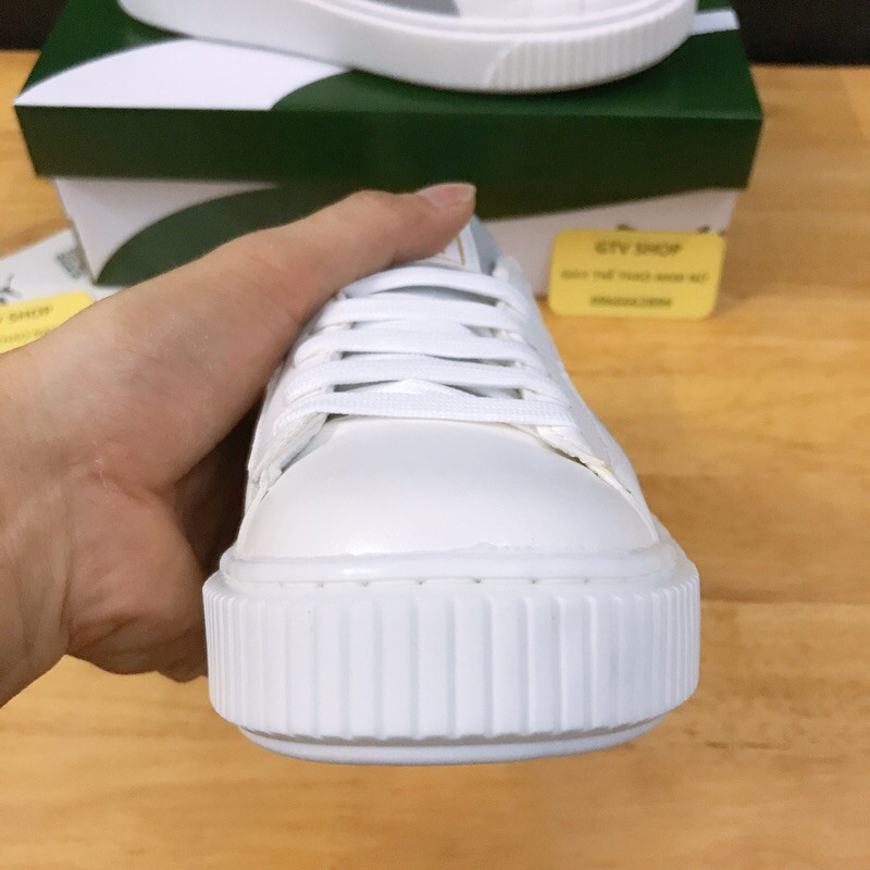 Full Box,  Full Bill - Tặng thêm 1 bộ dây giày - Giày thể thao nam nữ PM trắng Phản quang, size 36-3