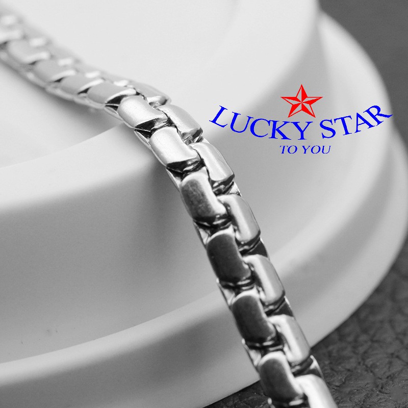 Dây chuyền inox nam trơn chuỗi xích cá tính thời trang