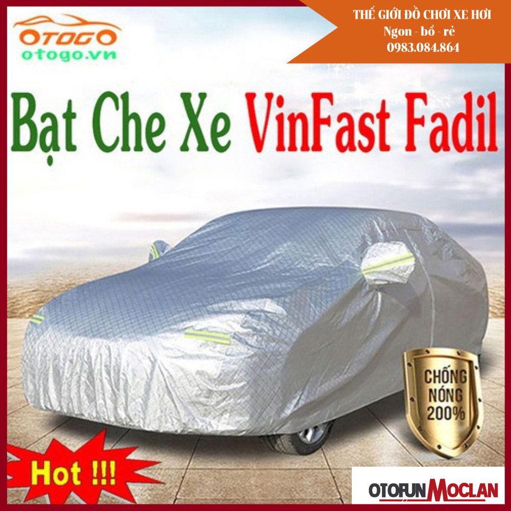 Bạt Che Phủ Xe VinFast Fadil Cao Cấp (bạt 3 lớp Tráng Nhôm, chống xước)