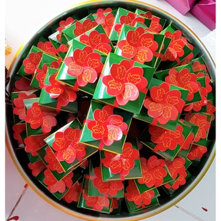 50 hộp vỏ bánh phu thê bằng giấy màu xanh