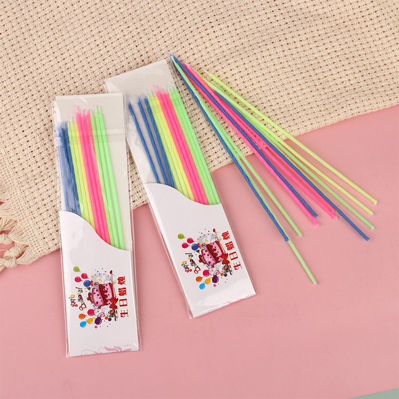 Set 12 cây nến tăm trang trí bánh sinh nhật, bánh kem, bánh gato - Pepper26 Shop