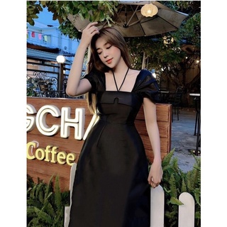 ĐẦM MIDI CỔ U DÂY YẾM