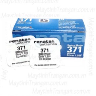 Viên pin Renata 371 - SR920SW silver oxide 1.55V