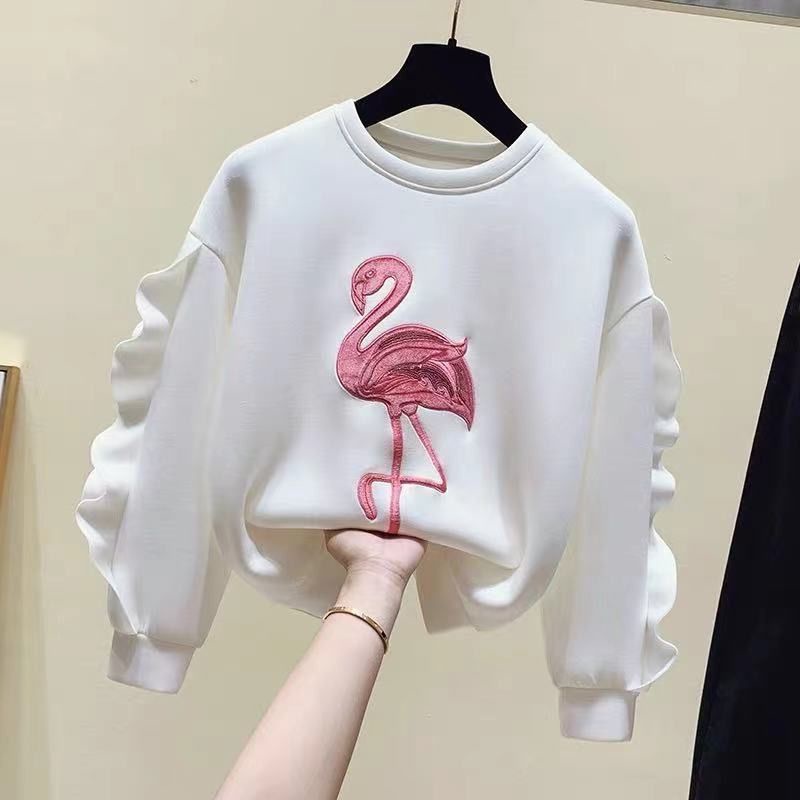 Quần Áo Trẻ Em Áo Sweater Dáng Rộng Thêu Họa Tiết Thời Trang Xuân Thu Cho Bé Gái Đồ Bé Gái