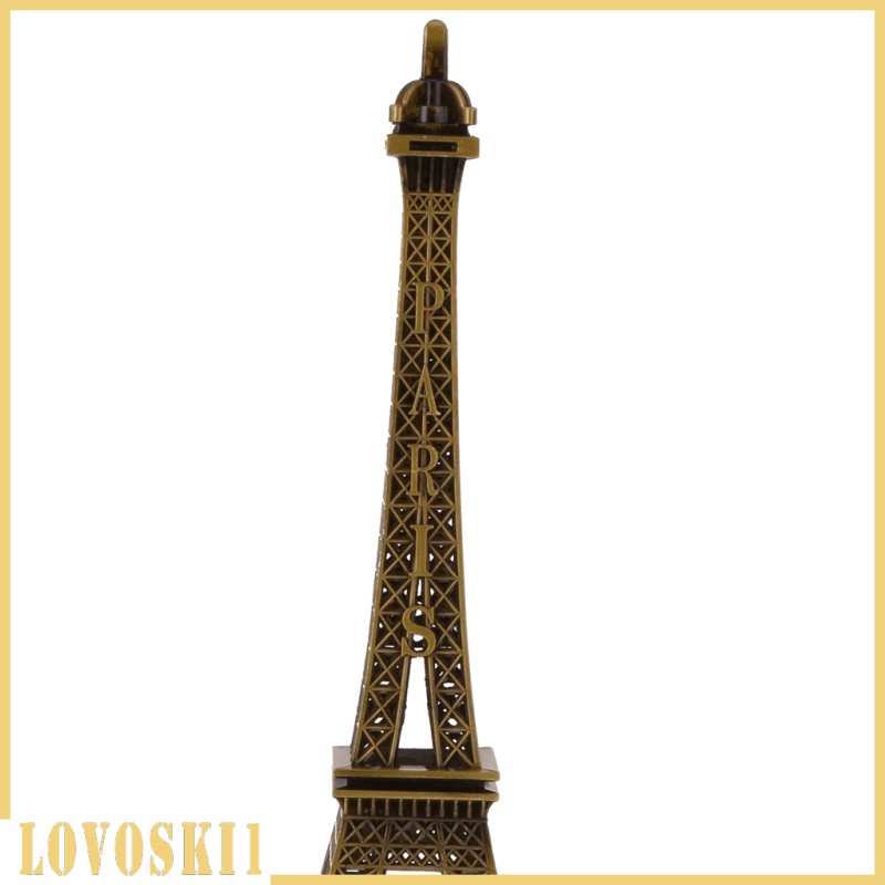 [LOVOSKI1]Retro Alloy Bronze Tone Paris Eiffel Tower Figurine Statue Model Decor