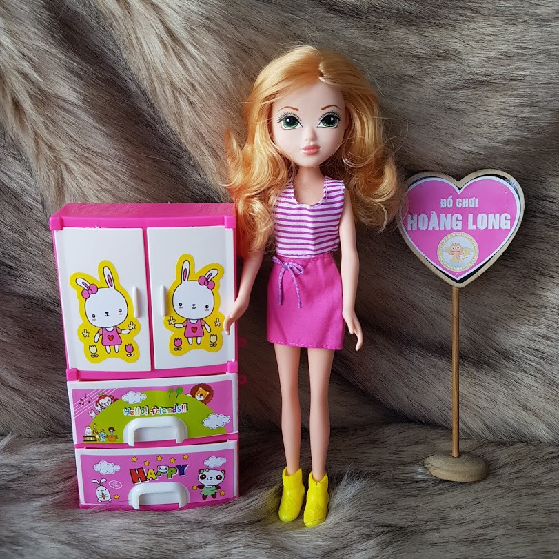 Phụ kiện đồ chơi - Tủ quần áo cho búp bê Barbie