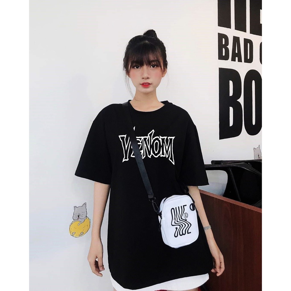 Áo thun unisex nam nữ form rộng tay lỡ Màu Đen VENOM dáng oversize  basic tee phông Siêu Chất