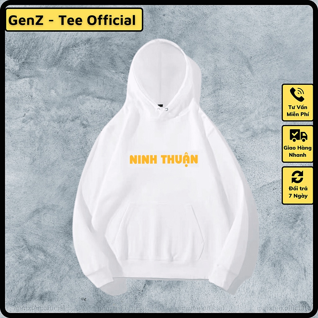 Áo Hoodie Nỉ Local Brand Tỉnh Ninh Thuận, Áo Hoodie 63 Tỉnh Thành Có Mữ Dày Dặn Nam Nữ Đủ Size
