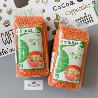 Hạt đậu lăng đỏ hữu cơ MARKAL 500gr nấu cháo, nấu súp, làm sữa hạt cho bé ăn dặm