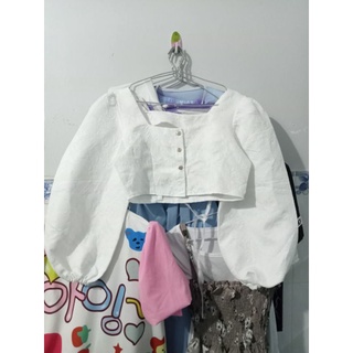 Set áo croptop chân váy chất gấm