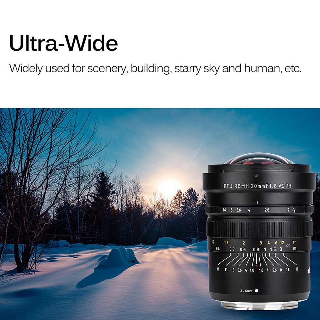 Ống kính Viltrox PFU RBMH 20mm F1.8 ASPH cho SONY Hàng Chính Hãng