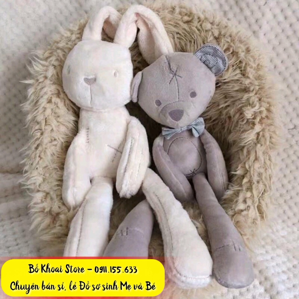 Gấu bông Mamas Papas - Gấu bông xám cho bé Sz 40cm - Bố Khoai Store