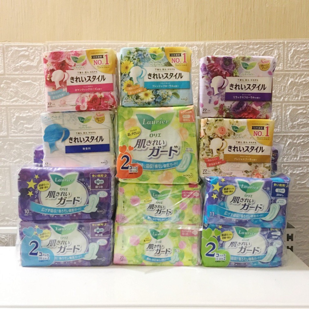 Băng Vệ Sinh Laurier Nhật Bản Đêm/Ngày/Hàng Ngày Đủ Loại