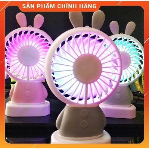 Quạt tích điện mini cho bé SIÊU MÁTcó đèn led 3 chế độ mát và ánh sáng