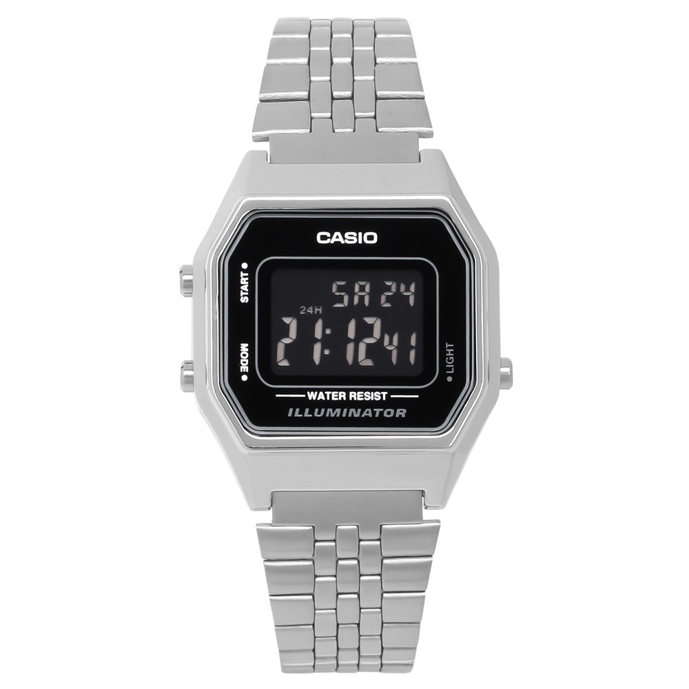 Đồng hồ nữ Casio LA680WA-1BDF 🔥 𝓢𝓲ê𝓾 𝓗𝓸𝓽 🔥 Cam Kết Hàng Chính Hãng 🔥 Dây kim loại mạ bạc - Mặt đen Giá 🌟sɪêᴜ ᴄʜấᴛ 🌟