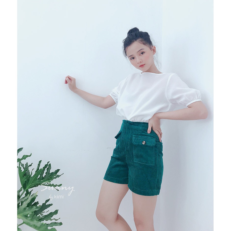 Quần Short Lưng Cao Túi Nổi - QS190004