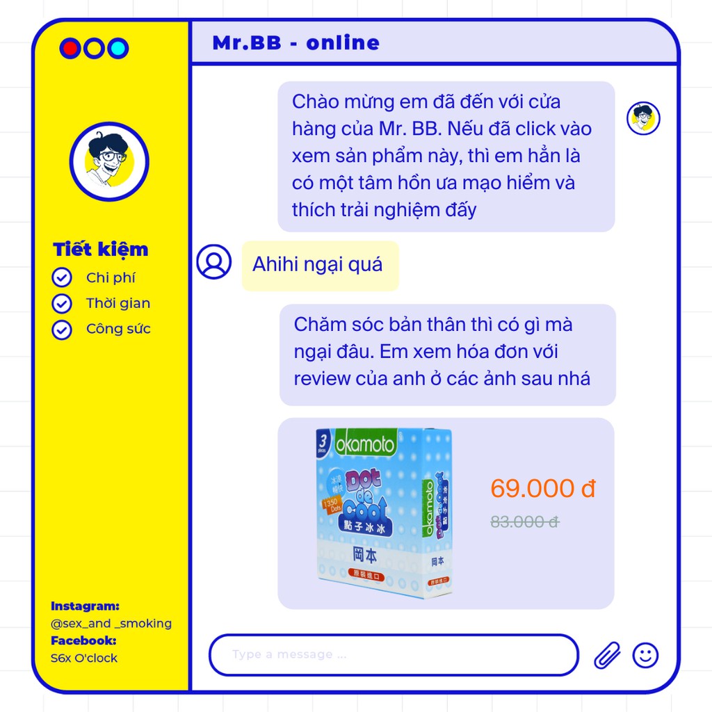 Bao cao su OKAMOTO Dot De Cool chính hãng, tạo cảm giác mới mẻ, kích thích, đê mê hộp 3 chiếc | Mr.BB
