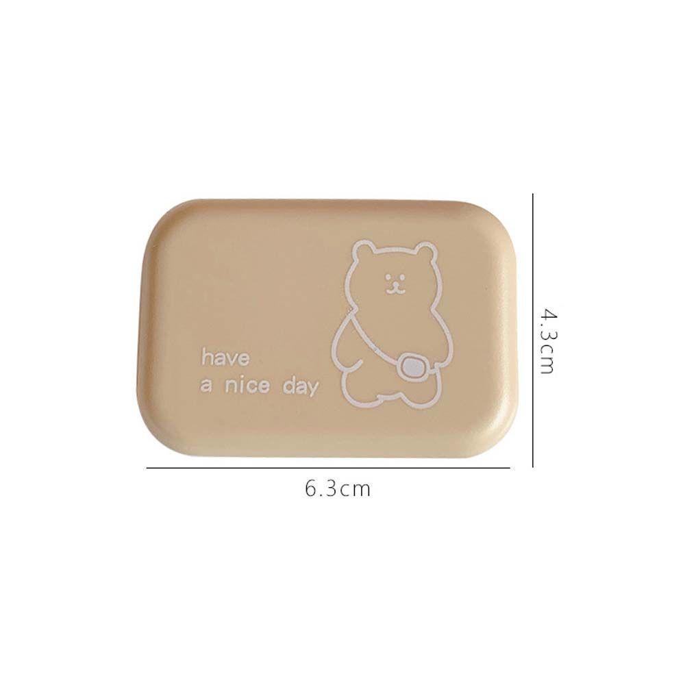 Thanh Nối Ống Kính Áp Tròng Mini Dễ Thương|Hộp Đựng Kính Áp Tròng Kèm Gương Hình Gấu Hoạt Hình Dễ Thương