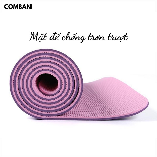 Thảm Yoga Định Tuyến 2 lớp chống trượt cao cấp dày 8-10mm COMBANI mới T08