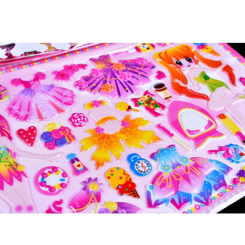 Miếng dán trang trí hình công chúa hoạt hình xinh xắn dành cho trẻ nhỏ