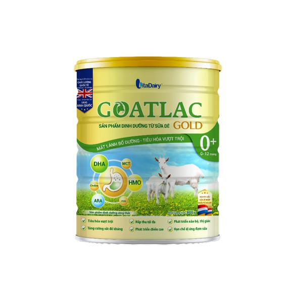 [Mẫu Mới] Sữa Dê GOATLAC GOLD 0+ lon 400g