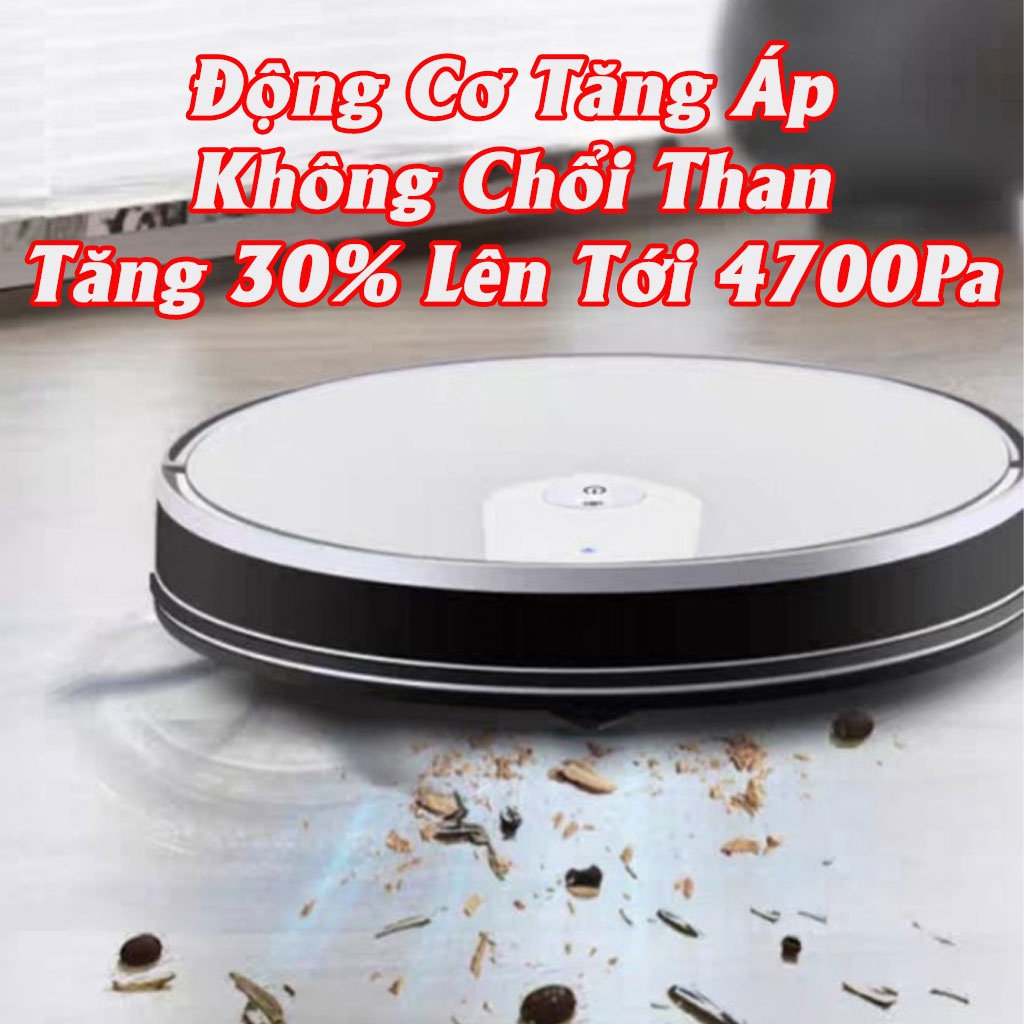 Robot Hút Bụi Tự Động E06 Điều Khiển Qua App Điện Thoại, Robot Hút Bụi Lau Nhà Thông Minh ES06 Chống Rơi Tự Động Sạc