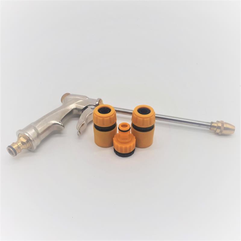 Bộ phụ kiện tưới cây, Rửa xe 4 món VPN-4005, Bộ vòi tưới cây súng đồng VOI-17