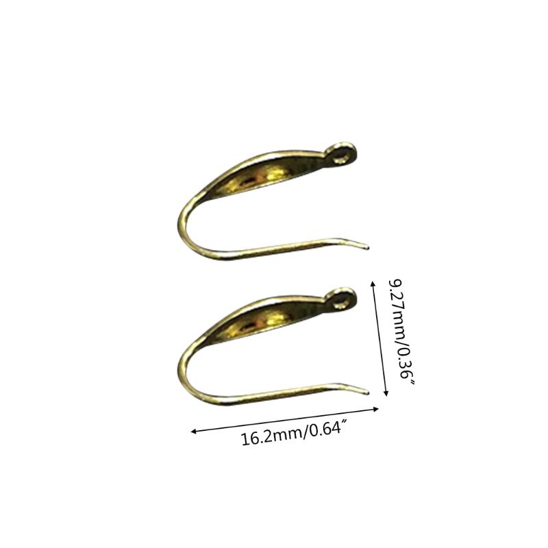 Sa 1 Cặp Bông Tai Móc Câu Hình Móc Câu Cá Màu Bạc Không Gây Dị Ứng