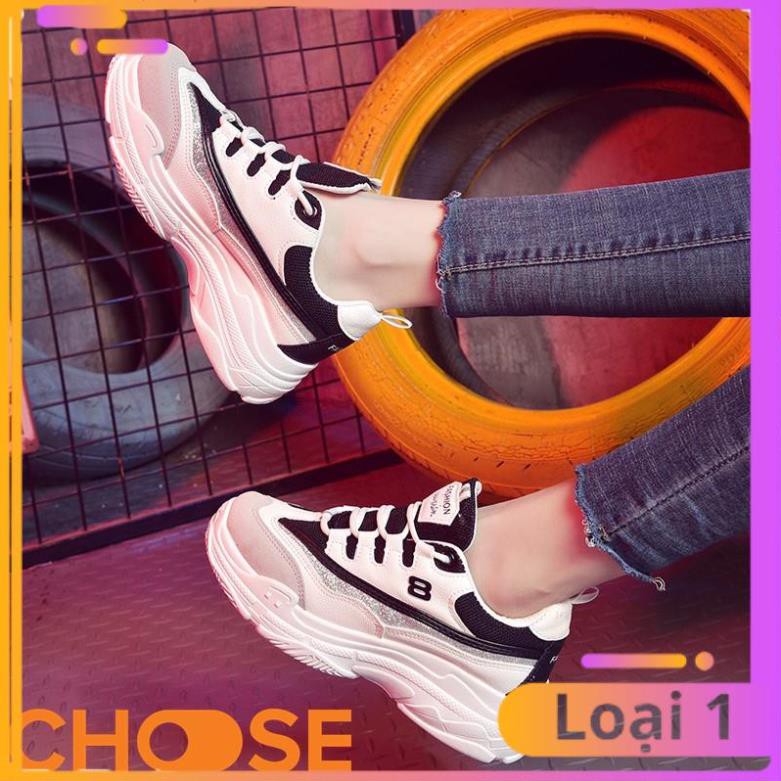 [Bản Mới Nhất] Giày Nữ Sneaker Choose Độn Đế ULZANG Thể Thao Tăng Chiều Cao Phối Màu Cá Tính G2902