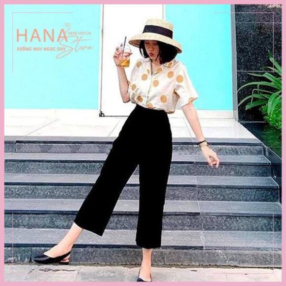 [Hàng cao cấp] Quần Ống Rộng Nữ Cao Cấp Đũi Dài Thun Sau