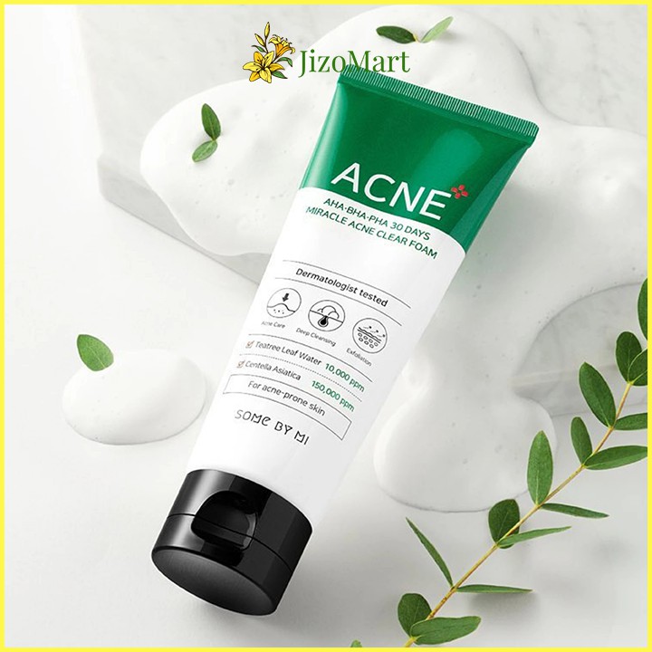 Sữa Rửa Mặt Tràm Trà Giảm Mụn Some By Mi AHA-BHA-PHA 30 Days Miracle Acne Clear Foam 100ml & 30ml | BigBuy360 - bigbuy360.vn