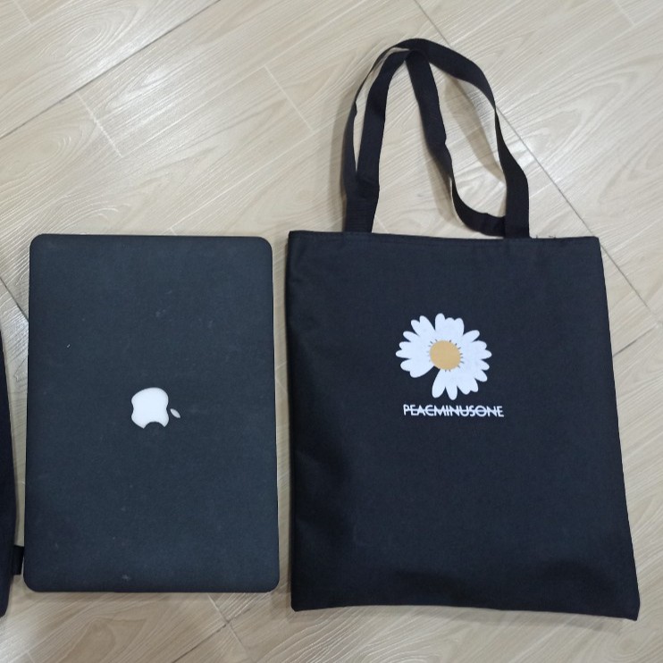 Túi tote hoa cúc giá rẻ có dây kéo