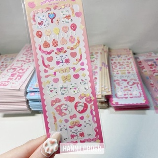 Sticker ribbon gấu decor
