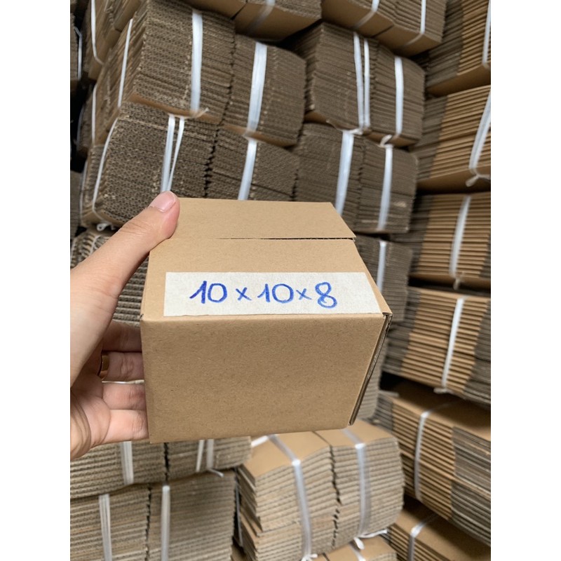 10x10x8 Hộp giấy carton ShipCOD combo 10 hộp (có sẵn)