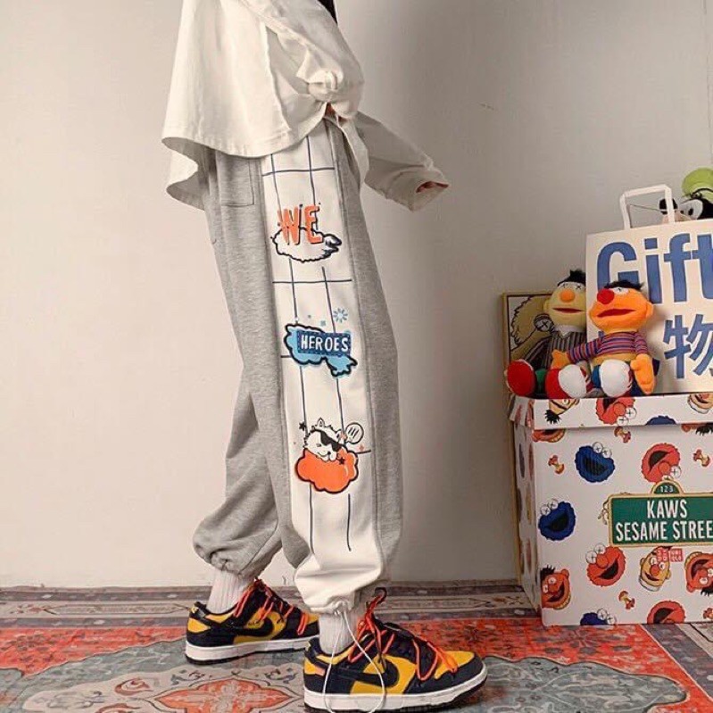 Quần LongPant Line Hoạ Tiết Có Dây Rút