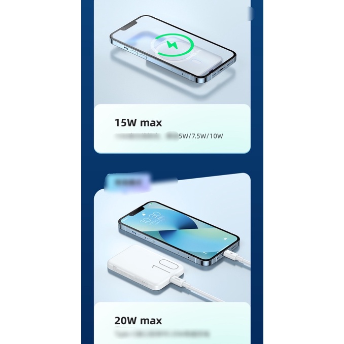 CHÍNH HÃNG  Sạc pin Dự Phòng TỪ tích điện Không Dây REMAX rpp 65 hút 10.000 mah 10000 Mini Nhỏ Gọn Hỗ Trợ 15W 20W TÁO