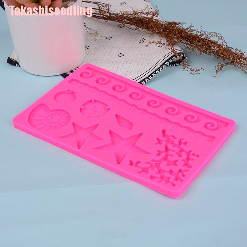 Khuôn Silicone Làm Vỏ Sò / Vít / Biển