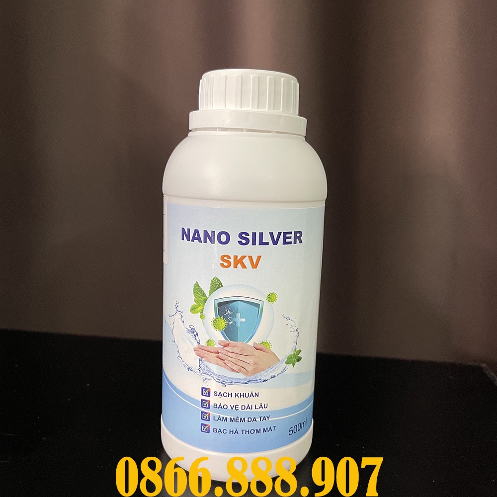 Dung Dịch Khử Trùng Nano Bạc VANPO Khử Khuẩn Nhà Cửa Bề Mặt Hết Mùi Thanh Lọc Không Khí 500ML