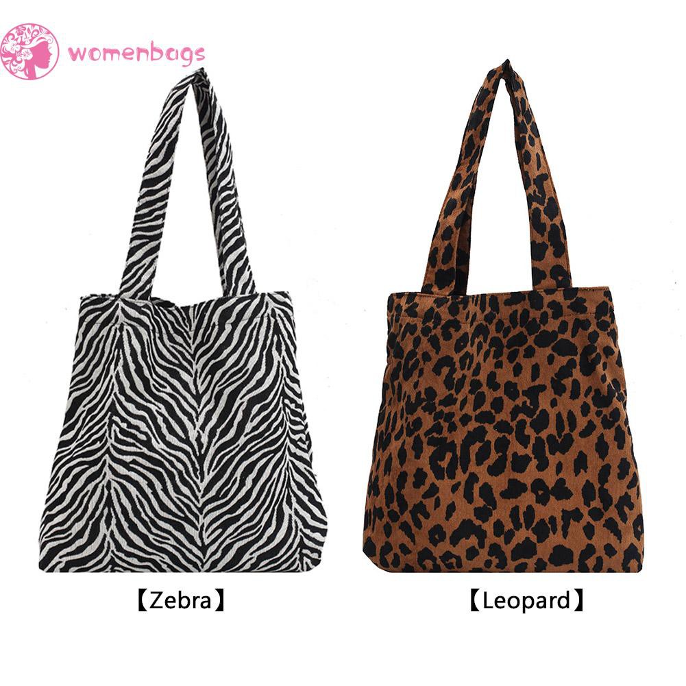 Túi Xách Kích Thước Lớn Họa Tiết Da Báo/Ngựa Vằn Cho Nữ | BigBuy360 - bigbuy360.vn