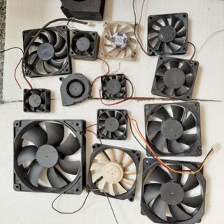 Quạt tản nhiệt 5v/12v/24v .3.4.5.6.7.8.9.12 cm cũ mới các loại.