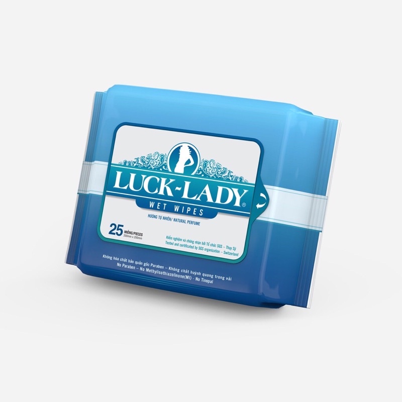 KHĂN ƯỚT LUCK_ LADY 25 TỜ CÓ MÙI